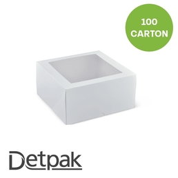 9 Inch Deep Square Patisserie Box White 240x240x120