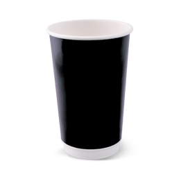 16oz Combo Smooth Double Wall Coffee Cup- Black 