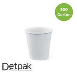 8oz Combo (86mm) Single Wall Coffee Cup- White 