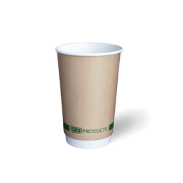 Detpak 16oz|480ml (89mm) ECO Smooth Double Wall Kraft Coffee Cup