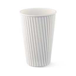 Detpak 16oz Refined Ripple-Wrap (89mm) Hot Cup- White