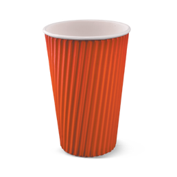 Detpak 16oz Refined Ripple Cup (89mm)- Red