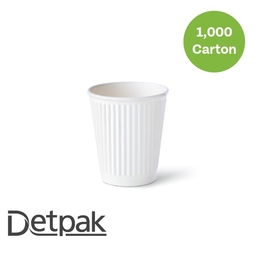 8oz Ripple Refined Hot Cup- White 80mm