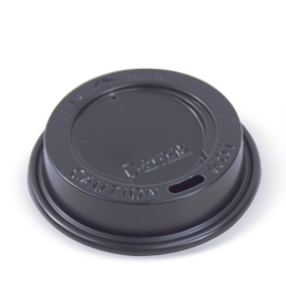 Detpak 8/12/16oz (86mm) Combo Hot Cup Lid - Black 