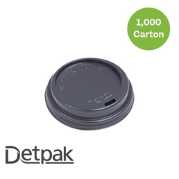 12/16/20oz Smooth Hot Cup Lid (89mm) - Black