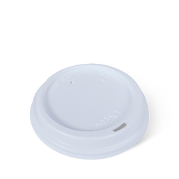 Detpak 8oz (80mm) Smooth Hot Cup Lid - White