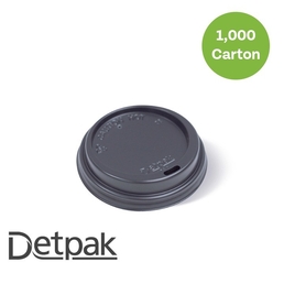 8oz (80mm) Smooth Hot Cup Lid - Black