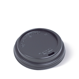 Detpak 8oz (80mm) Smooth Hot Cup Lid - Black