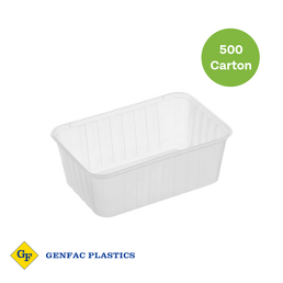 1000ml Rectangle Ribbed Container 