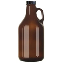 Amber Glass Bottle Growler with Lid 64oz/ 1890ml