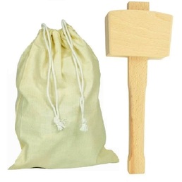 Lewis Bag & Wooden Ice Mallet Kit