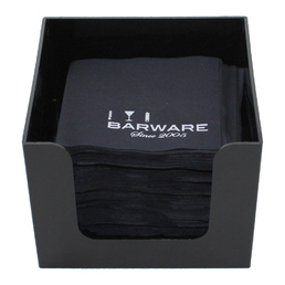 Cocktail Napkin Holder Black Plastic