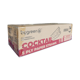 Cocktail Paper Straws 5 PLY- Bulk CTN 10x220
