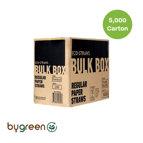 Regular Paper Straws Eco- Black