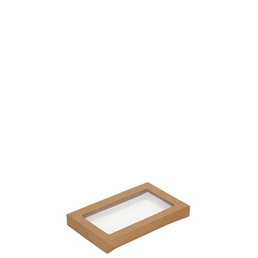 Catering Tray #1 Lid- Kraft Brown Extra Small (258mm x 155mm) 