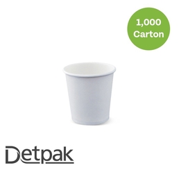 4oz Espresso Single Wall Hot Cup (62mm) - White 