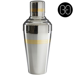 Cocktail Shaker Baron Gold Band 3 Piece 500ml