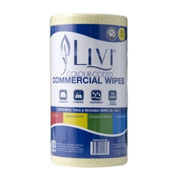 Commercial Wipe Antibacterial - Yellow 4/CTN