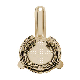 Cocktail Strainer Hawthorn Baron 2 Prong Gold