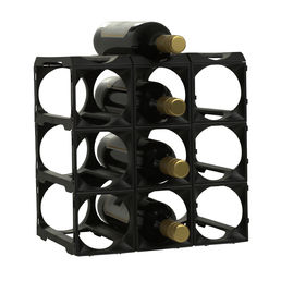 Wine Rack Stakrax 9/12 Bottle Kit Black