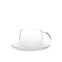 T2 Classier Glassier Glass Cup & Saucer 300ml
