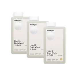 Thankyou Botanical Lemon Myrtle & Oat Milk - Hand & Body Wash 1L Refill (Box of 3)