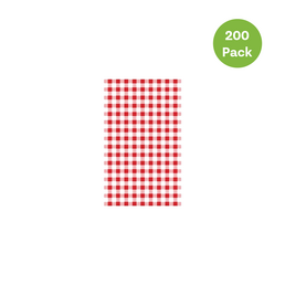Greaseproof Paper Gingham Red (190x310mm)
