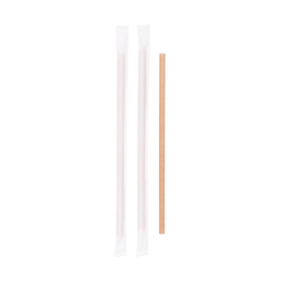 Sugarcane Regular Straw w/PLA Individually Wrapped