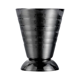 Zeo Lined (Step) 75ml Jigger Black