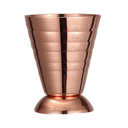 Zeo Lined (Step) Jigger 75ml Copper