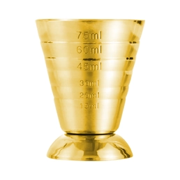 Zeo Lined (Step) Jigger 75ml Gold
