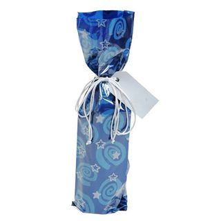 Wine Bag Cello Blue Swirls & Stars Pack of 10