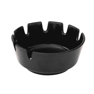 Ashtray Round Bakelite Plastic Black - 110mm