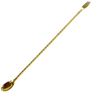 Bar Spoon Pro Trident Uber with Fork XL Gold