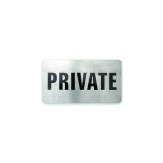 Sign Stainless Steel Private 110 x 60mm