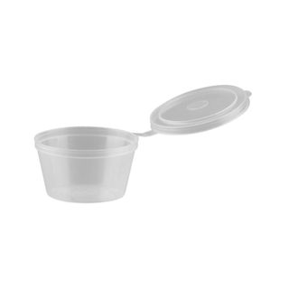 50ml Hinged PP Portion Cup with Lid - Sauce container