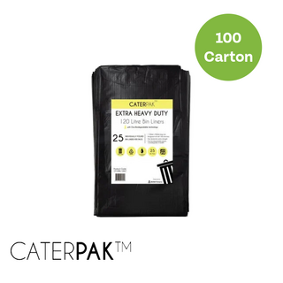 Caterpak 120L Heavy Duty Garbage Bags - 100/Carton
