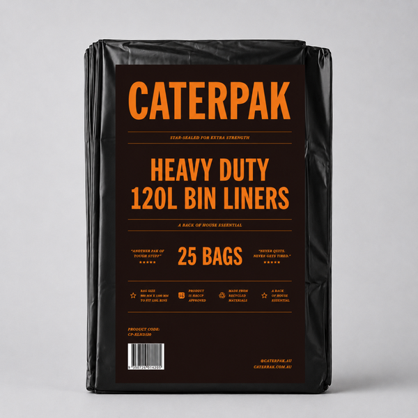 Caterpak 120L Heavy Duty Garbage Bags - 100/Carton