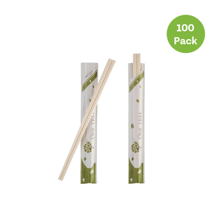 Wooden Chopsticks Wrapped -100Pk