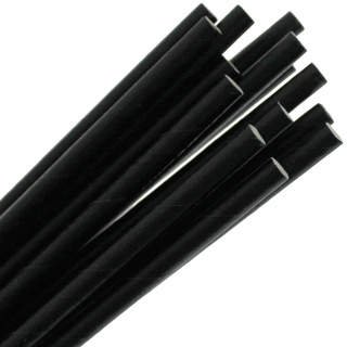 Regular Paper Straws Black Pack 250