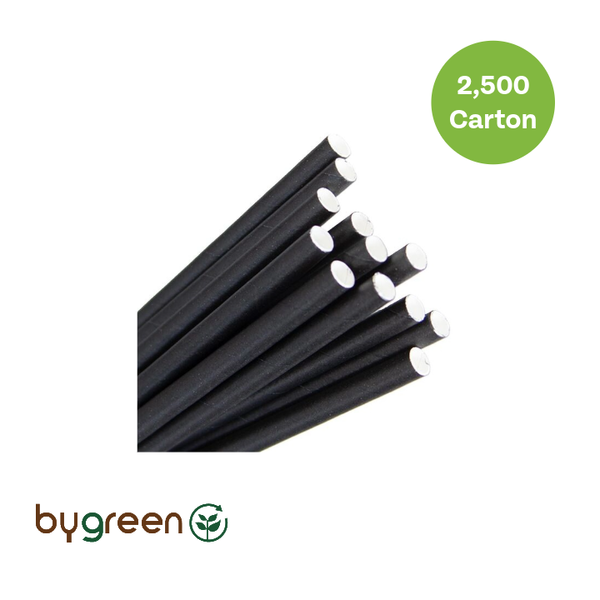 Paper Regular Straw - Black