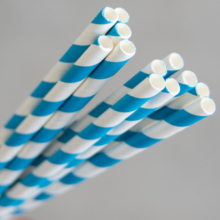 Paper Regular Straw - Blue Stripe 2500/Carton