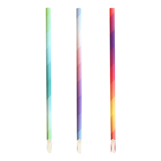 *5PLY* Strong Paper Straw Jumbo [8.5x235mm] - Mixed Colours
