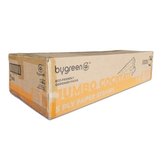 5PLY Strong Paper Straw Jumbo Cocktail [8.5x135mm]-Mixed Colours