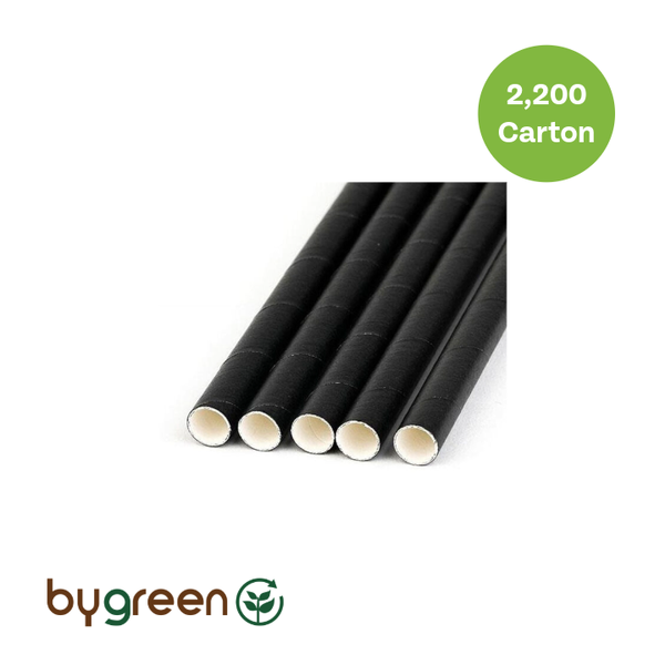 5PLY Paper Straw Regular-Black (6.5x200mm) 