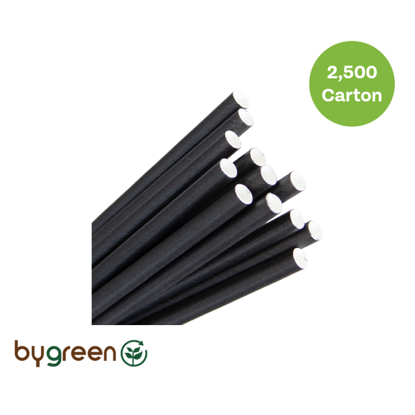 Paper Cocktail Straws - Black