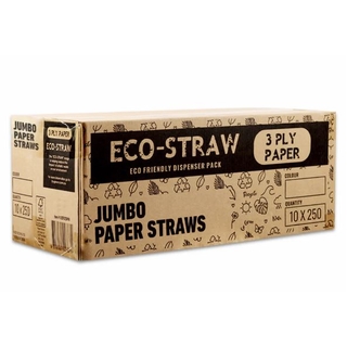 Paper Jumbo Straw - Black 2500/Carton