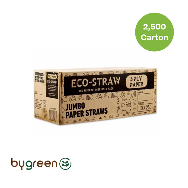 Paper Jumbo Straw - Black 