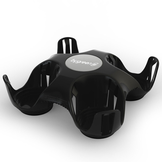 Stay Tray- 4 Cup Reusable Plastic Drink Tray- Black