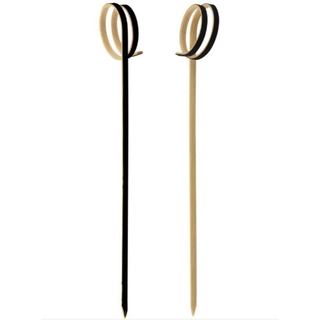 Cocktail Picks 120mm Ring Black 100Pk